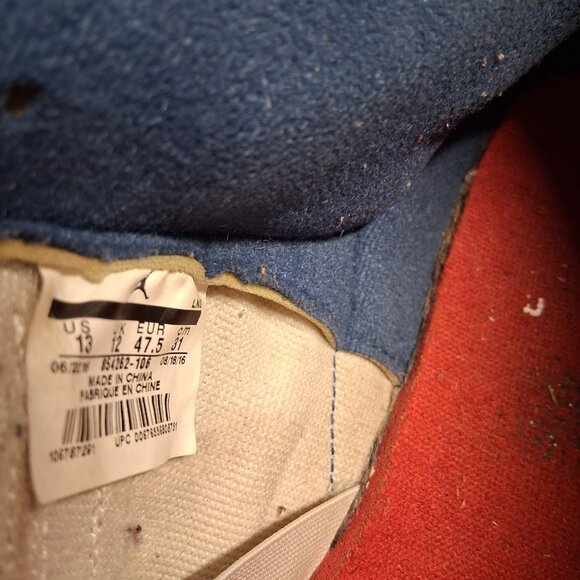 Air Jordan 3 Retro “True Blue” (2016) White/Fire Red/True Blue – Men’s Size 13 - Picture 5 of 6